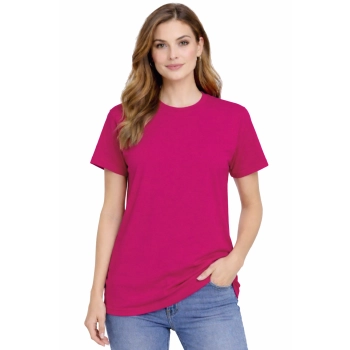 Damska koszulka T-shirt 100% miękka bawełna różowa roz. XXL – koszulka t-shirt robocza – odzież firmowa